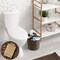 Casafield Toilet Paper Roll Storage Basket with Magazine Holder, Woven Water Hyacinth Wicker Bathroom Bin for Bath Tissue and Toiletries